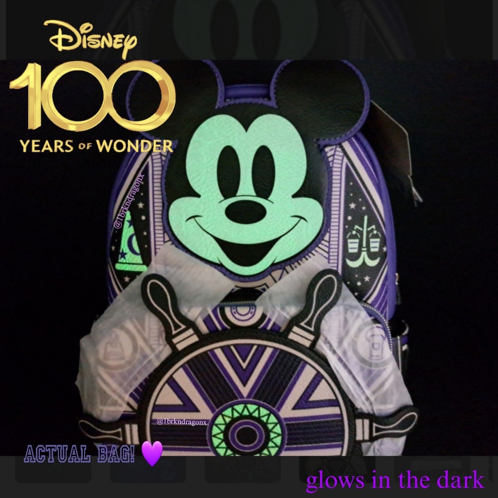 NWT Disney 100 Exclusive LoungeFly Mickey Steamboat Willie Backpack Limited - Picture 6 of 16